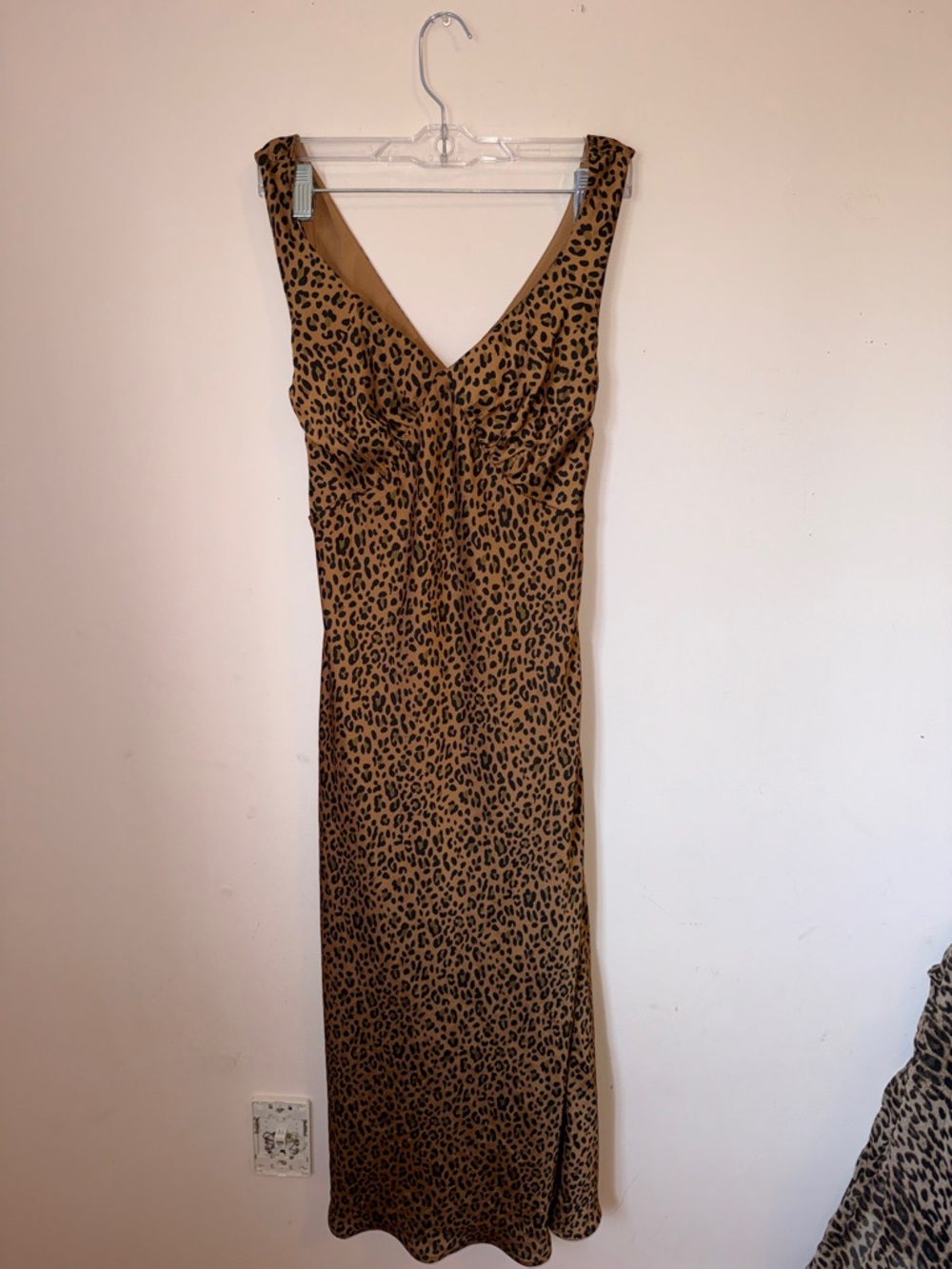 American Eagle Outfitters Leopard Print Maxi Dress in Tan and Black